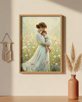 Impressionist Mother and Child Art Print | Tender Love Painting | New Mom Gift | Boho Nursery Decor | DIGITAL DOWNLOAD